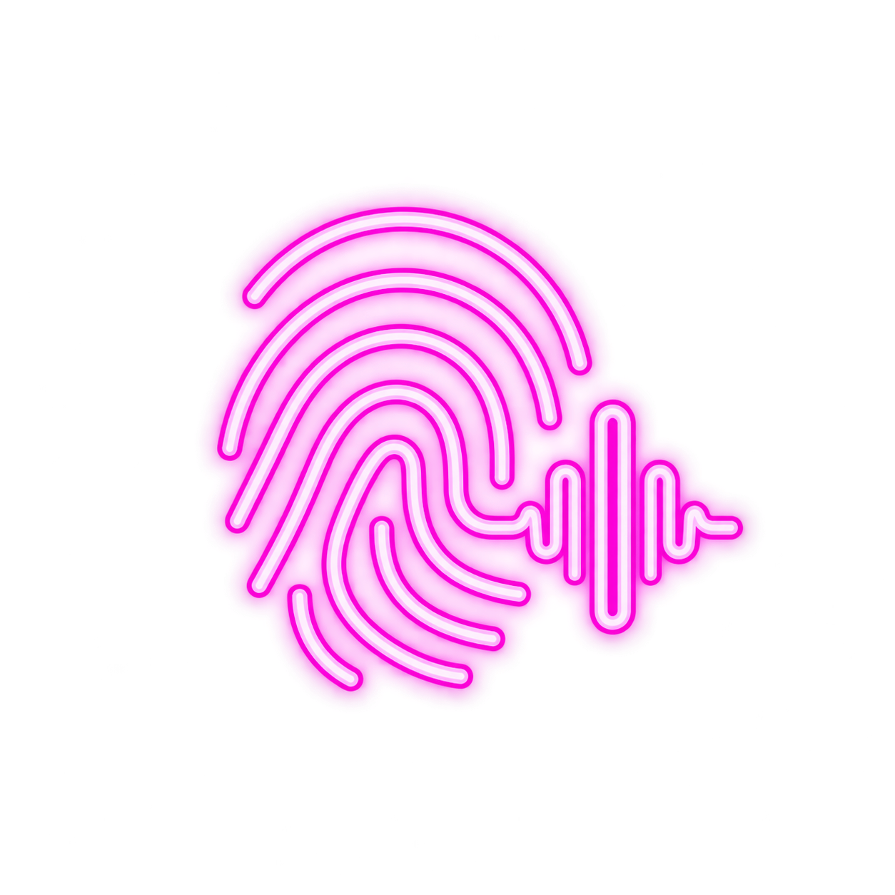 A unique vocal fingerprint containing a sound wave